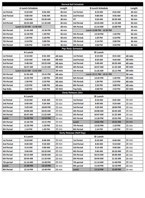 Bell Schedule